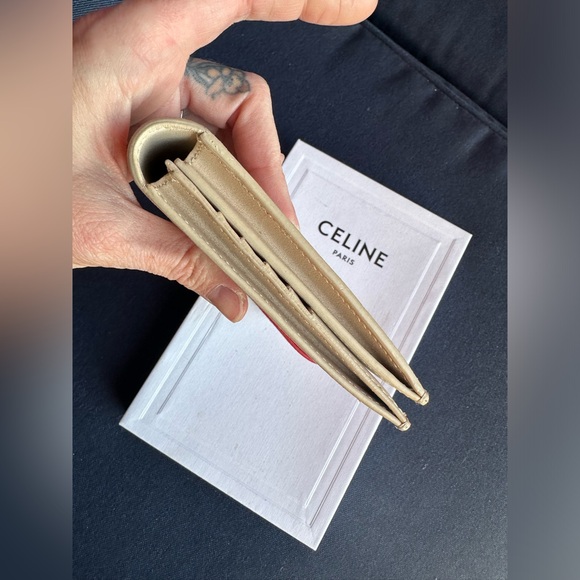 Celine Rare Cream and Red Wallet Like New Perfect Condition - Picture 7 of 11